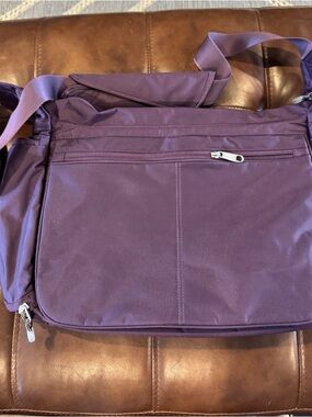 Purple Women's Laptop Messenger Bag with Adjustable Shoulder Strap